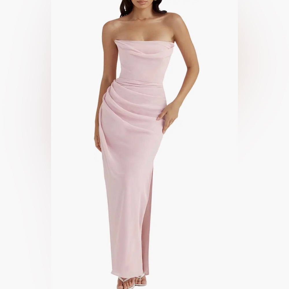House of CB - Adrienne Gathered Strapless Gown (L)